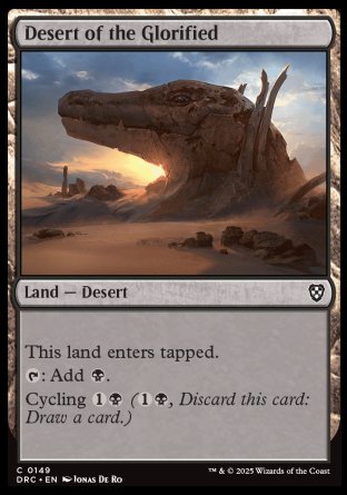 (149) Magic The Gathering Commander: Aetherdrift Single: Desert of the Glorified  Common