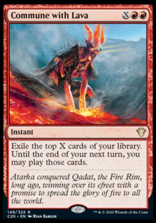 (149/322) Magic The Gathering Commander: Ikoria Single: Commune with Lava  Rare