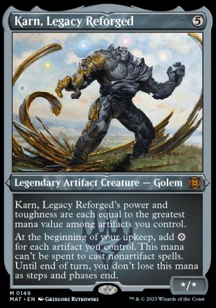 (149) Magic The Gathering March of the Machine: The Aftermath: Extras Single: Karn, Legacy Reforged (V.2)  Mythic