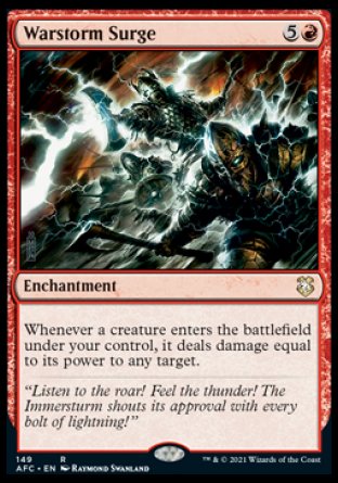 (149) Magic The Gathering Commander: Adventures in the Forgotten Realms Single: Warstorm Surge  Rare
