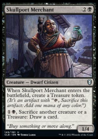 (149) Magic The Gathering Commander Legends: Battle for Baldur's Gate Single: Skullport Merchant Holo Uncommon