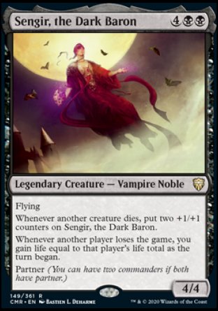 (149/361) Magic The Gathering Commander Legends Single: Sengir, the Dark Baron  Rare