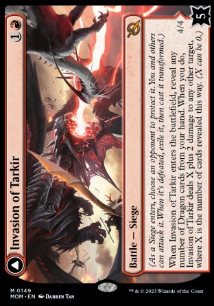 (149) Magic The Gathering March of the Machine Single: Invasion of Tarkir // Defiant Thundermaw Holo Mythic