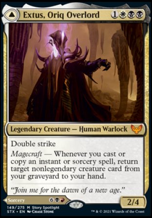 (149) Magic The Gathering Strixhaven: School of Mages Single: Extus, Oriq Overlord // Awaken the Blood Avatar Holo Mythic