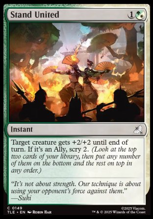 (149) Magic The Gathering Magic: The Gathering | Avatar: The Last Airbender: Eternal Single: Stand United  Common