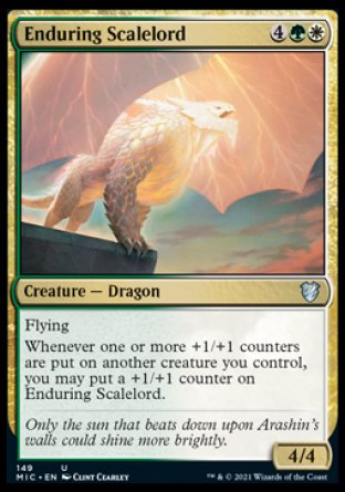 (149) Magic The Gathering Commander: Innistrad: Midnight Hunt Single: Enduring Scalelord  Uncommon