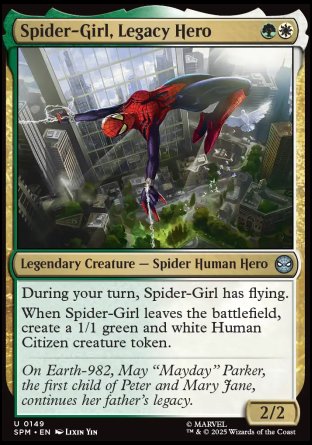 (149) Magic The Gathering Magic: The Gathering | Marvel's Spider-Man Single: Spider-Girl, Legacy Hero  Uncommon