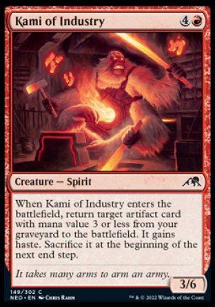 (149) Magic The Gathering Kamigawa: Neon Dynasty Single: Kami of Industry  Common