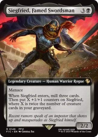 (149) Magic The Gathering Commander: Magic: The Gathering - FINAL FANTASY: Extras Single: Siegfried, Famed Swordsman  Rare