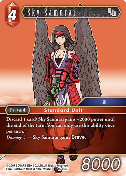 (003) Final Fantasy TCG Crystal Dominion Single: Sky Samurai (15-003) Holo Common