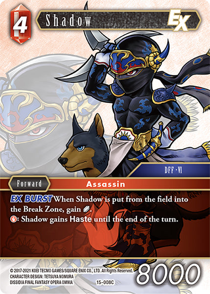 (008) Final Fantasy TCG Crystal Dominion Single: Shadow (15-008) Holo Common