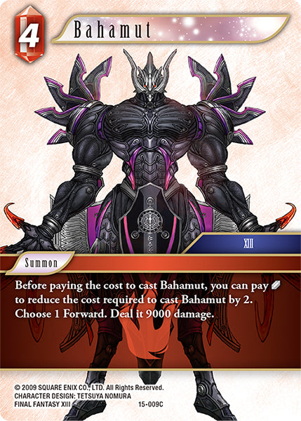 (009) Final Fantasy TCG Crystal Dominion Single: Bahamut (15-009) Holo Common