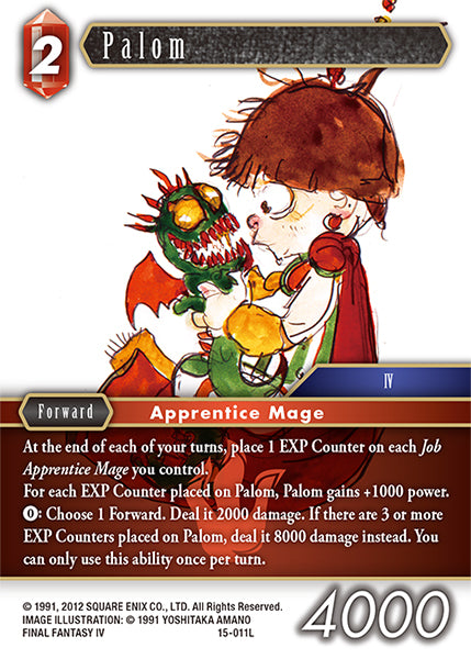 (011) Final Fantasy TCG Crystal Dominion Single: Palom (15-011) Holo Legend
