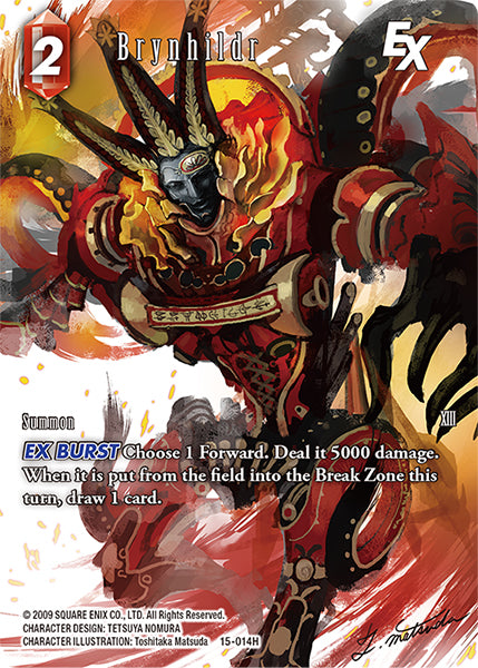 (014) Final Fantasy TCG Crystal Dominion Single: Brynhildr (15-014) (V.2) Holo Hero