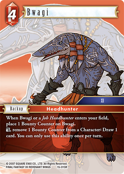 (015) Final Fantasy TCG Crystal Dominion Single: Bwagi (15-015) Holo Rare