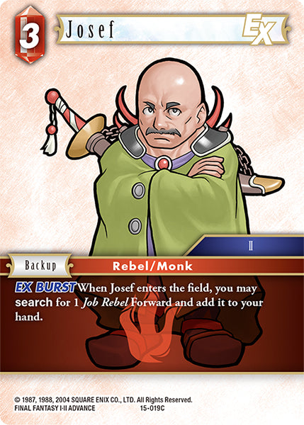 (019) Final Fantasy TCG Crystal Dominion Single: Josef (15-019)  Common