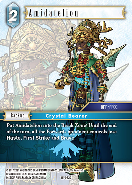 (022) Final Fantasy TCG Crystal Dominion Single: Amidatelion (15-022)  Common