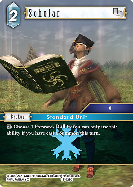 (025) Final Fantasy TCG Crystal Dominion Single: Scholar (15-025)  Common