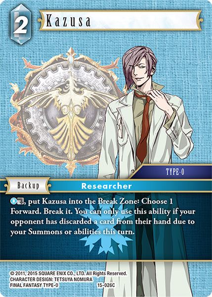 (026) Final Fantasy TCG Crystal Dominion Single: Kazusa (15-026)  Common