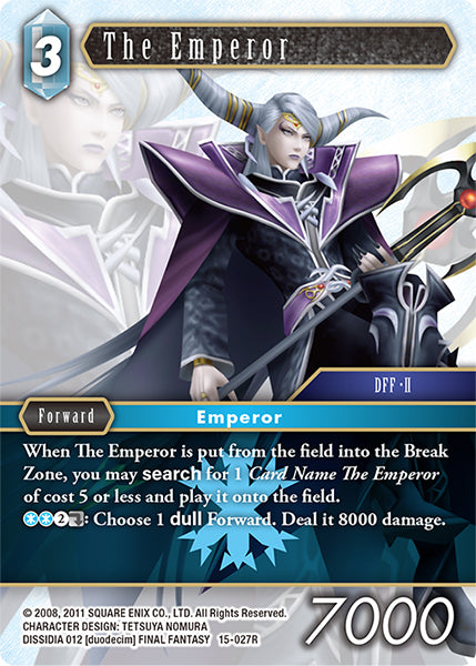 (027) Final Fantasy TCG Crystal Dominion Single: The Emperor (15-027) Holo Rare