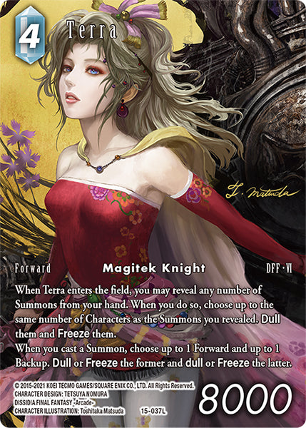 (037) Final Fantasy TCG Crystal Dominion Single: Terra (15-037) (V.2) Holo Legend