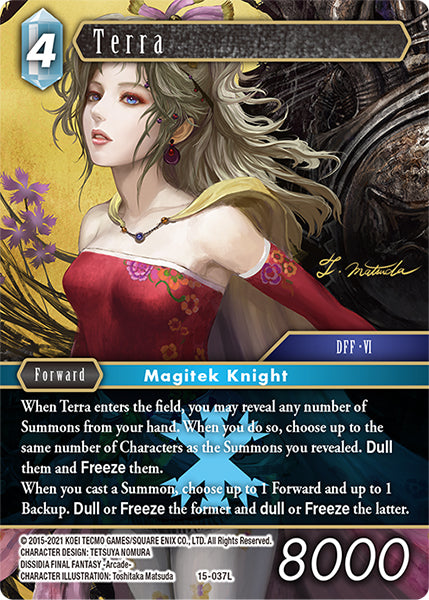 (037) Final Fantasy TCG Crystal Dominion Single: Terra (15-037) (V.1) Holo Legend