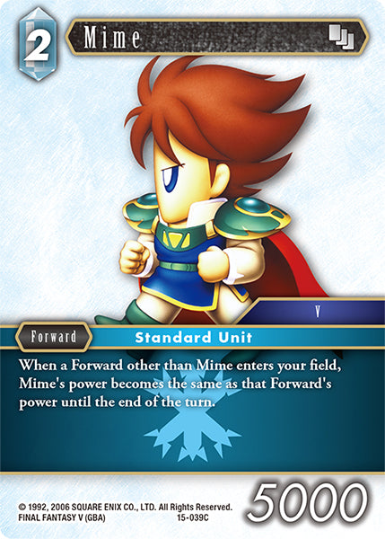 (039) Final Fantasy TCG Crystal Dominion Single: Mime (15-039) Holo Common