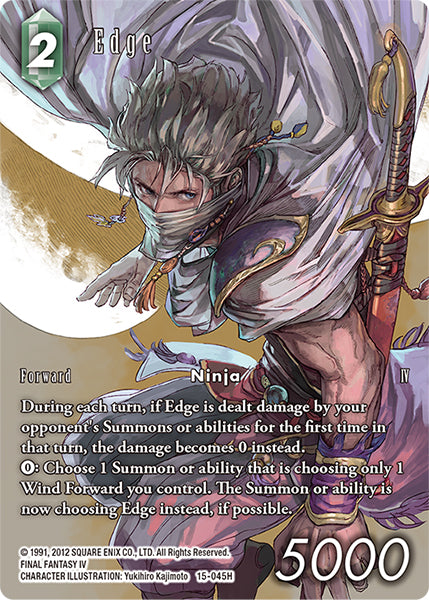 (045) Final Fantasy TCG Crystal Dominion Single: Edge (15-045) (V.2) Holo Hero