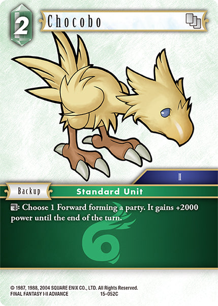 (052) Final Fantasy TCG Crystal Dominion Single: Chocobo (15-052) Holo Common