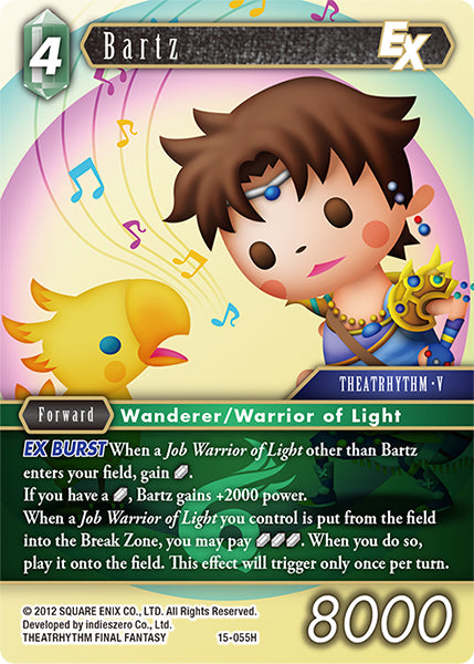(055) Final Fantasy TCG Crystal Dominion Single: Bartz (15-055) Holo Hero