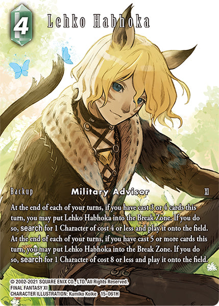 (061) Final Fantasy TCG Crystal Dominion Single: Lehko Habhoka (15-061) (V.2) Holo Hero