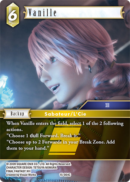 (064) Final Fantasy TCG Crystal Dominion Single: Vanille (15-064) Holo Common