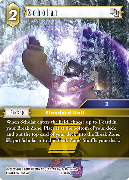(065) Final Fantasy TCG Crystal Dominion Single: Scholar (15-065) Holo Common