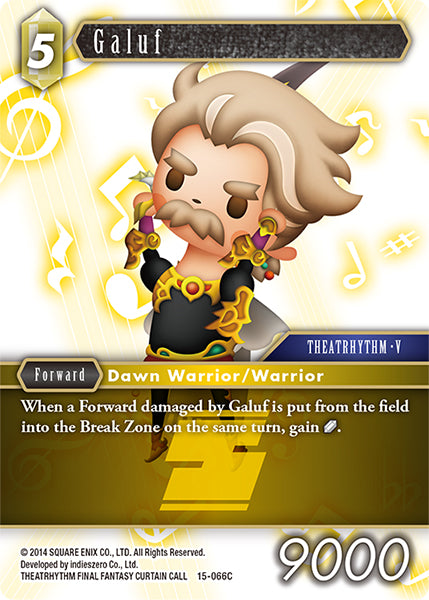 (066) Final Fantasy TCG Crystal Dominion Single: Galuf (15-066) Holo Common