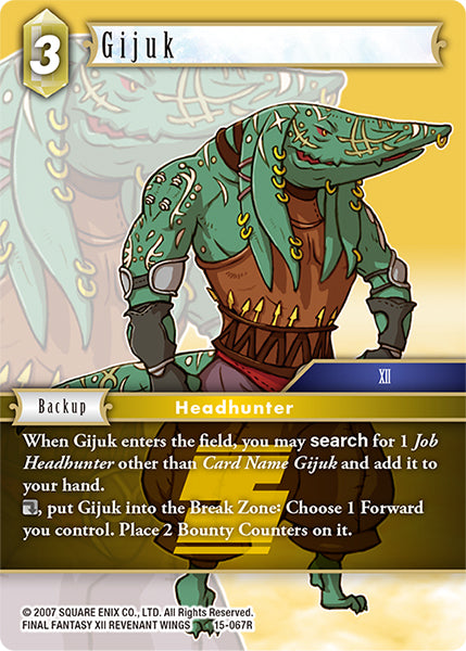 (067) Final Fantasy TCG Crystal Dominion Single: Gijuk (15-067) Holo Rare