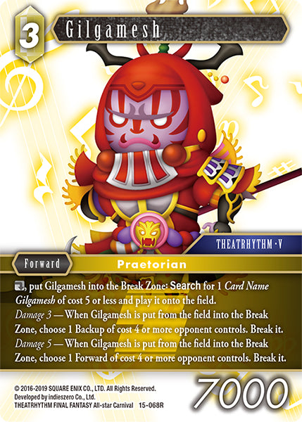 (068) Final Fantasy TCG Crystal Dominion Single: Gilgamesh (15-068) Holo Rare
