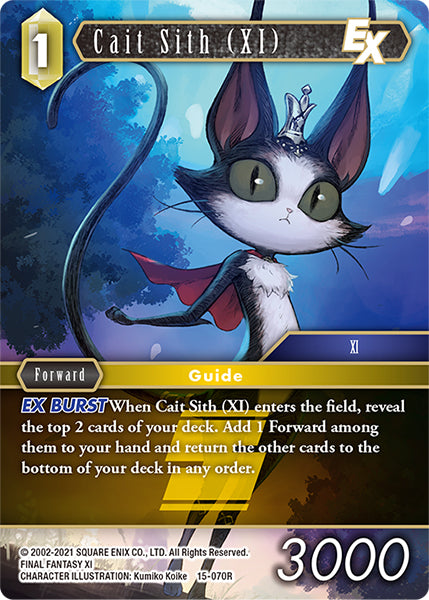 (070) Final Fantasy TCG Crystal Dominion Single: Cait Sith (XI) (15-070) (V.1) Holo Rare