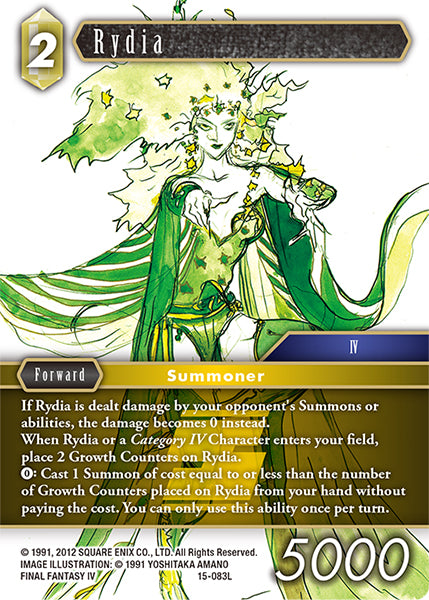 (083) Final Fantasy TCG Crystal Dominion Single: Rydia (15-083)  Legend