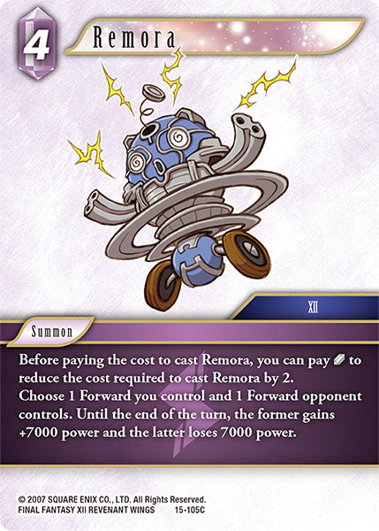 (105) Final Fantasy TCG Crystal Dominion Single: Remora (15-105) Holo Common