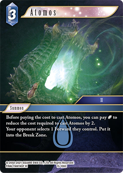 (106) Final Fantasy TCG Crystal Dominion Single: Atomos (15-106) Holo Common