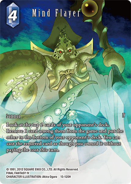(120) Final Fantasy TCG Crystal Dominion Single: Mind Flayer (15-120) (V.2) Holo Hero