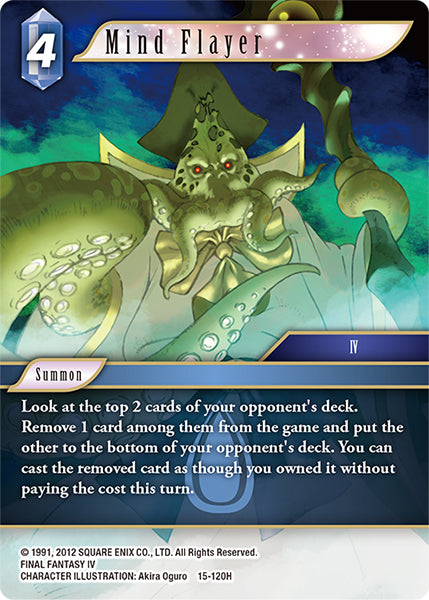 (120) Final Fantasy TCG Crystal Dominion Single: Mind Flayer (15-120) (V.1) Holo Hero