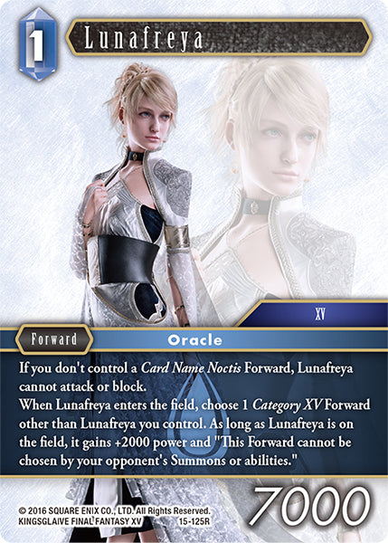(125) Final Fantasy TCG Crystal Dominion Single: Lunafreya (15-125) Holo Rare
