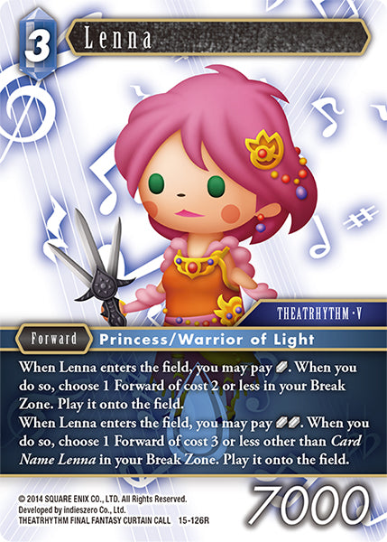 (126) Final Fantasy TCG Crystal Dominion Single: Lenna (15-126)  Rare