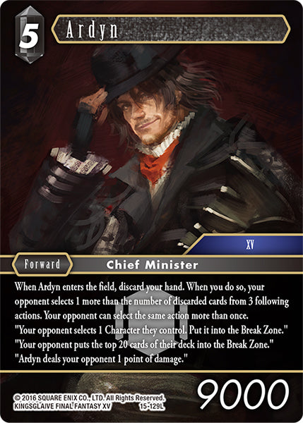 (129) Final Fantasy TCG Crystal Dominion Single: Ardyn (15-129) Holo Legend