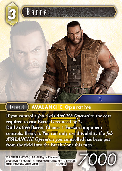 (133) Final Fantasy TCG Crystal Dominion Single: Barret (15-133) Holo Starter