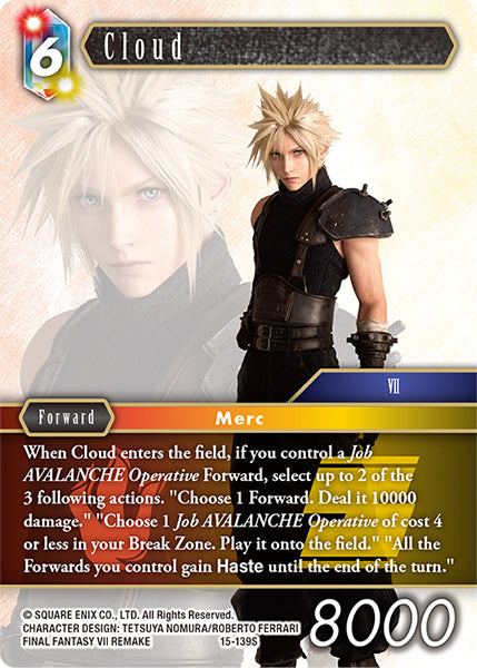 (139) Final Fantasy TCG Crystal Dominion Single: Cloud (15-139) Holo Starter