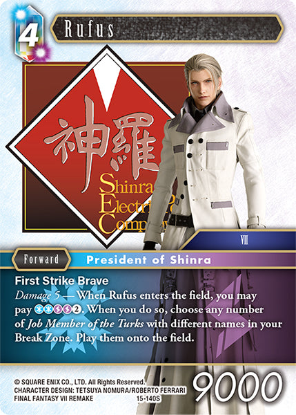 (140) Final Fantasy TCG Crystal Dominion Single: Rufus (15-140) Holo Starter
