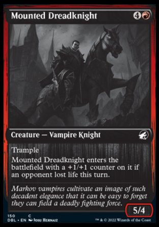 (150) Magic The Gathering Innistrad: Double Feature Single: Mounted Dreadknight Holo Common