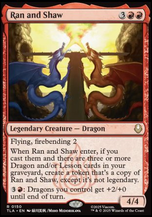 (150) Magic The Gathering Magic: The Gathering | Avatar: The Last Airbender: Promos Single: Ran and Shaw Holo Rare